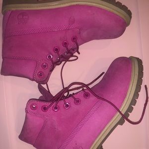 Girls hot pink Timberlands sz 4.5